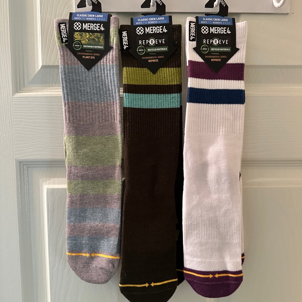 Merge4 Men's Crew Socks - Multicolor Pack